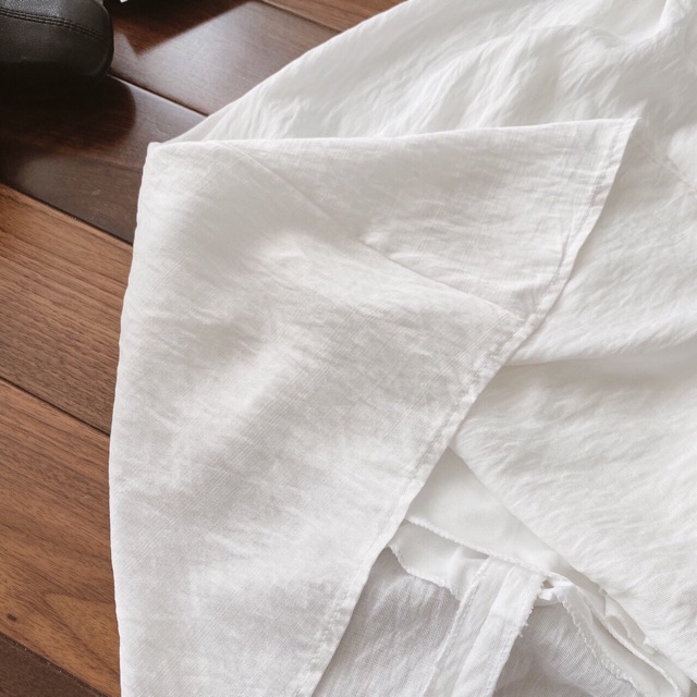 (Hàng có sẵn) Váy trắng midi vintage nơ eo 🌿🌿💯💯