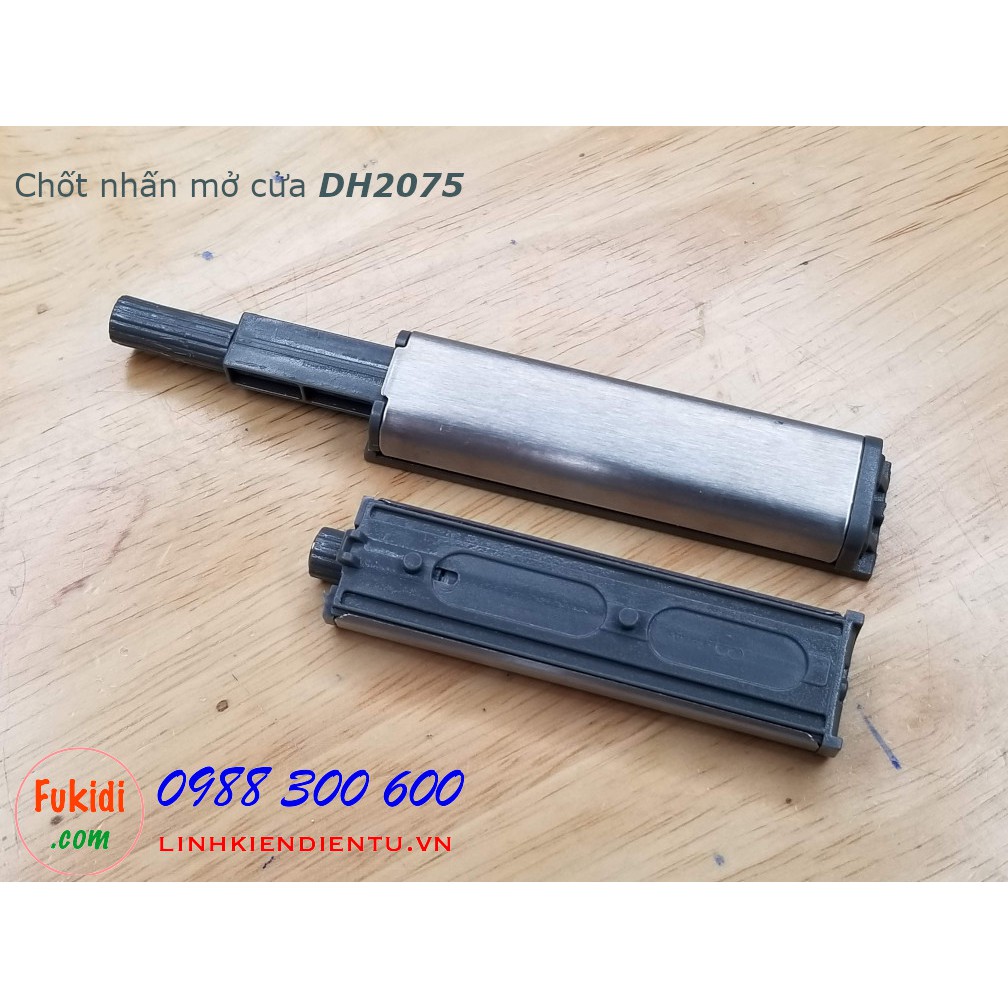 Chốt nhấn mở cửa tủ size 75x20mm màu trắng model DH2075