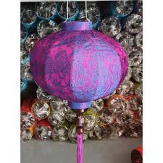 Lồng Đèn Hội An lụa tròn 30cm siêu đẹp dáng tròn