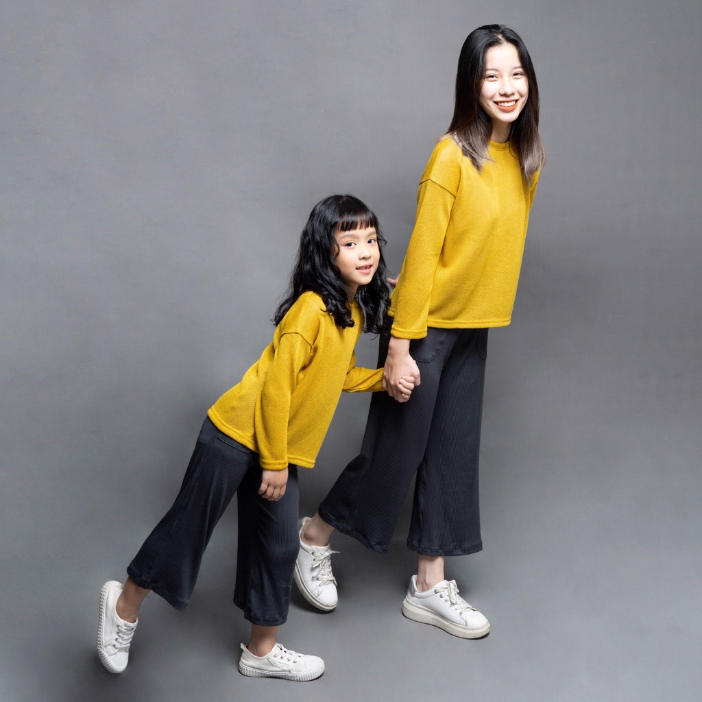 Áo len bé gái SAYME dáng rủ suông mềm mại form rộng thời trang thu đông GCSW0001-2