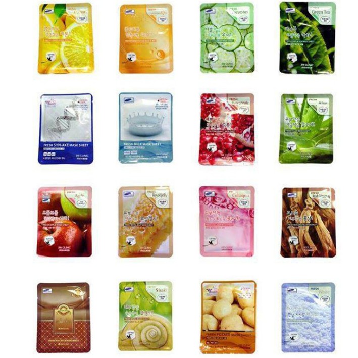 Lẻ miếng mặt nạ dưỡng da 3W Clinic Fresh Mask