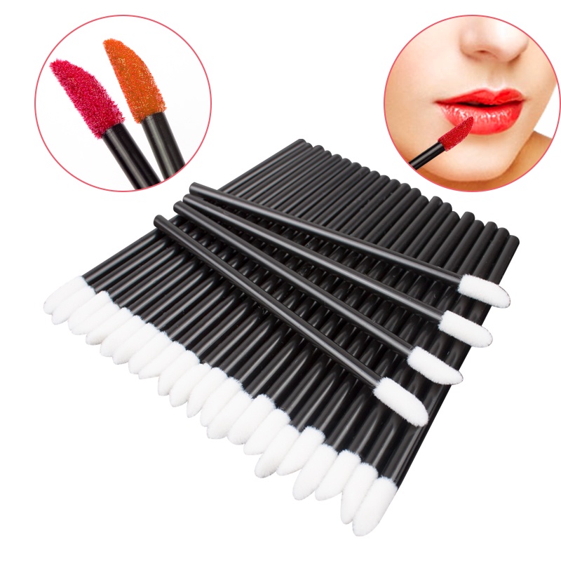Bộ 50 Cọ Trang Điểm Môi Dùng Một Lần Tiện Dụng