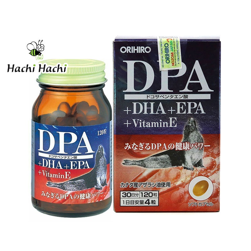 Viên uống DPA, EPA Orihiro bổ não, sáng mắt 120 viên - Hachi Hachi Japan Shop
