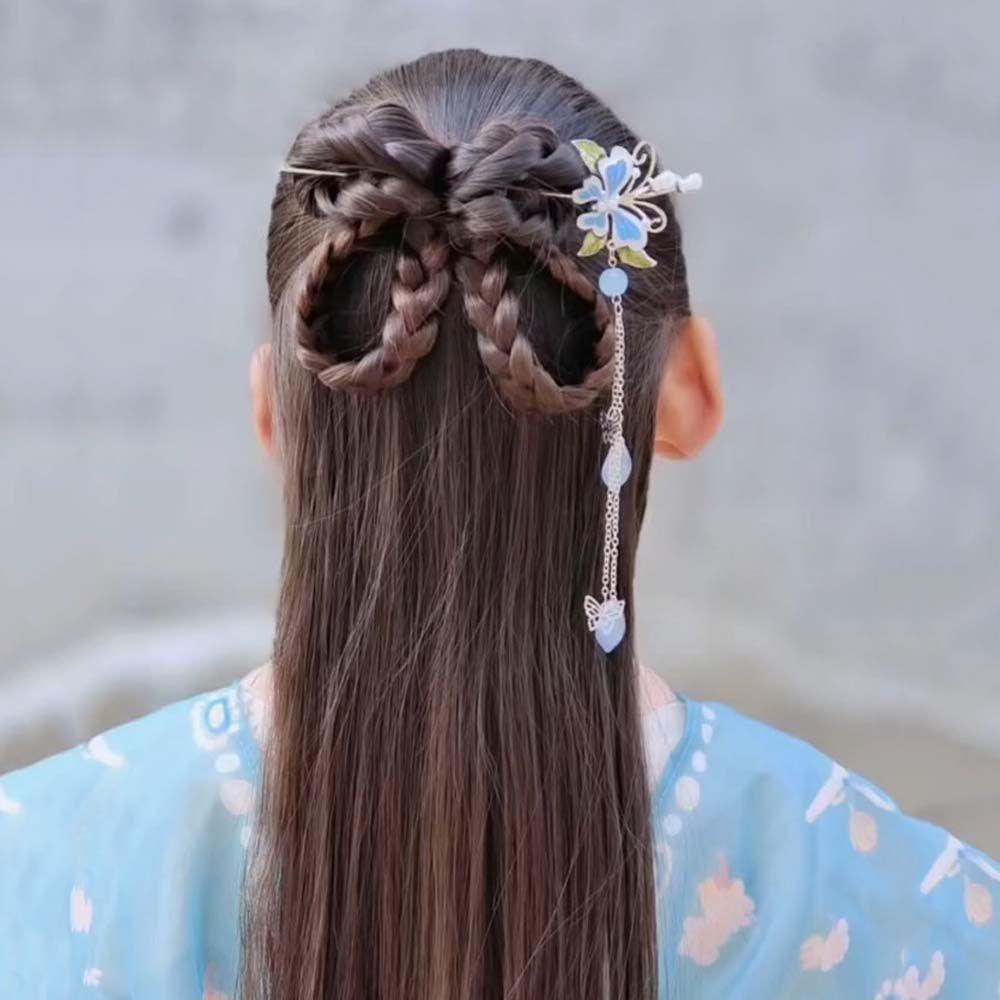 Trâm Cài Tóc Hình Hoa Và Bướm Phong Cách Trung Hoa Cổ Điển Cho Nữ