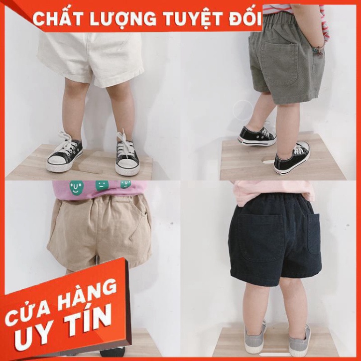 Quần short đùi SUPER VIP cho bé trai, bé gái sz 7-30kg KAKI HÀN QUỐC - Hàng nhập khẩu
