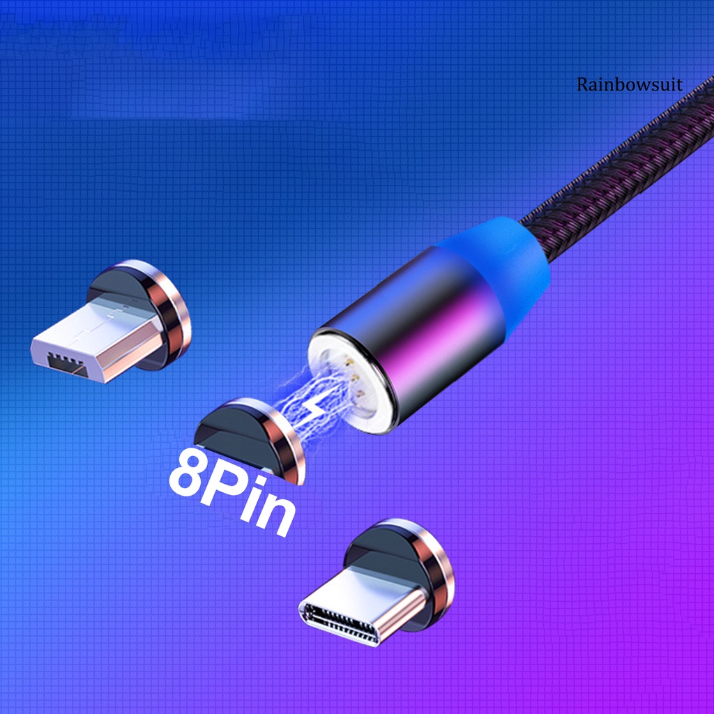 Dây Cáp Sạc Nhanh Từ Tính USB Type C Micro-USB 3A Thông Dụng Cho Điện Thoại Di Động