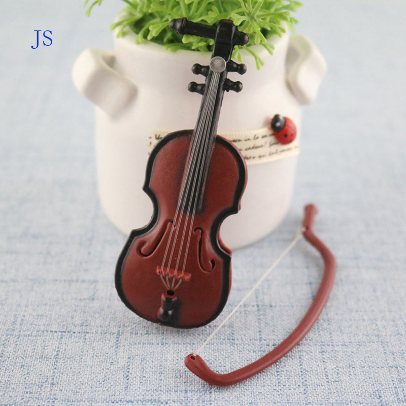 Đàn Violin Gỗ Mini 8cm Cho Nhà Búp Bê Barbie