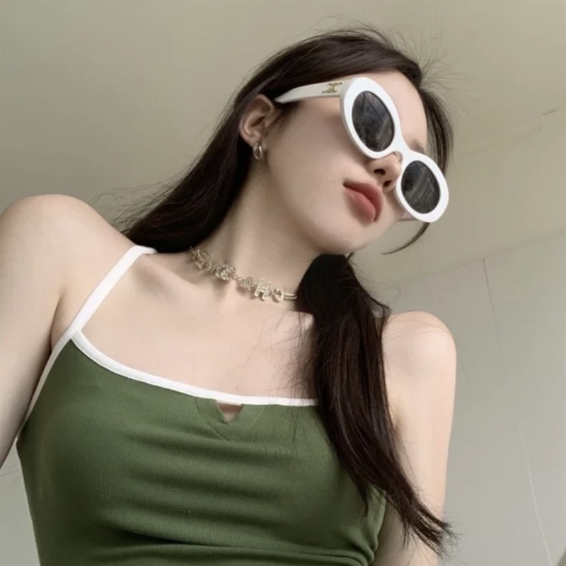 Kính Mát Hình Oval Chống Tia UV Thời Trang Hàn Quốc Cho Nữ Sự Bảo Vệ