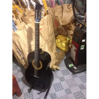 Mua Combo guitar S45 màu đen  vàng. Kèm bao đựng và dây dự phòng