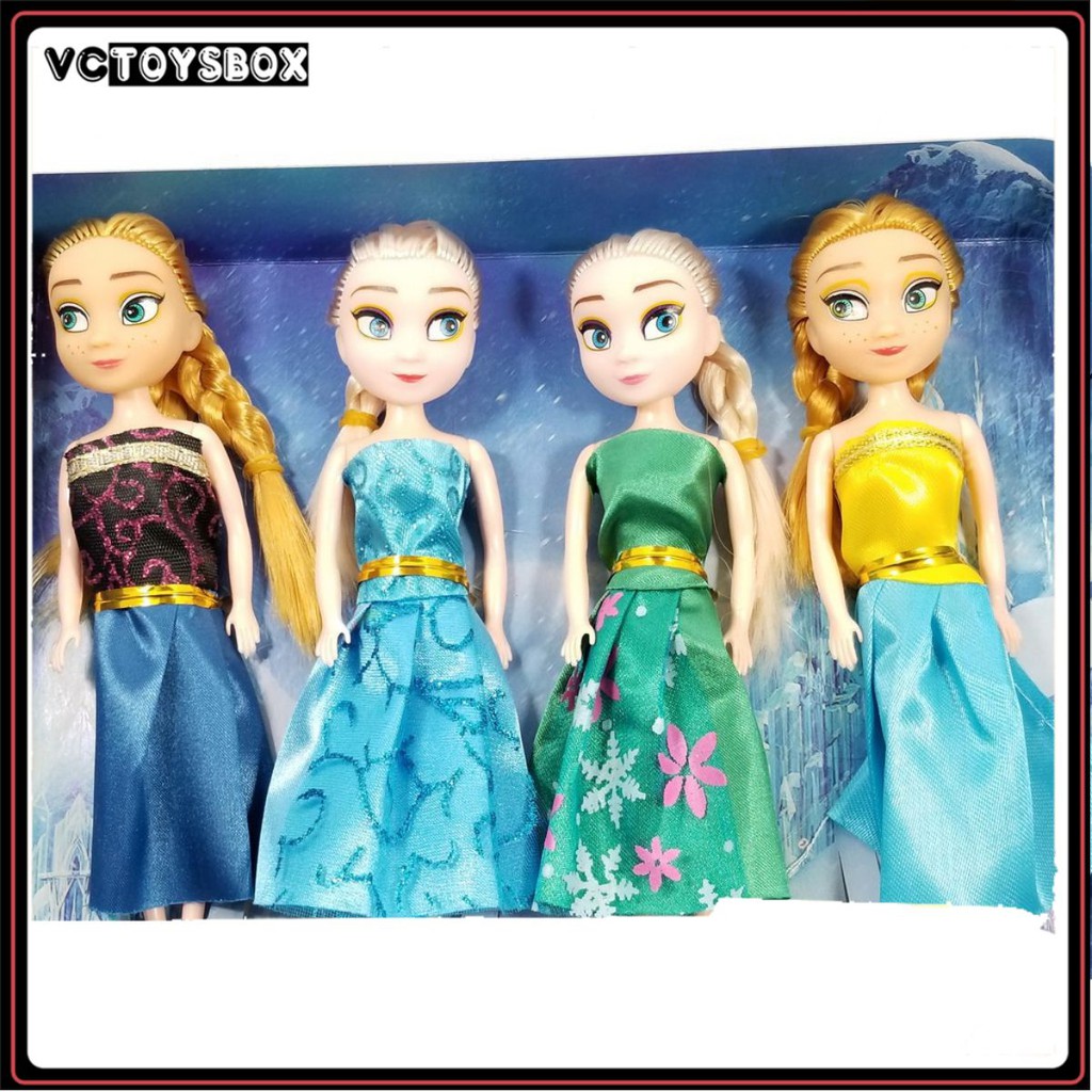 ĐỒ CHƠI TRẺ EM - BỘ 4 BÚP BÊ ELSA MINI - ĐỒ CHƠI BÚP BÊ