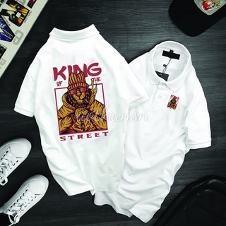 Áo thun cổ trụ cổ bâu Lion KING CÓ BIGSIZE- AOTHUNSN- VẢI POLY COTTON (vải da cá)