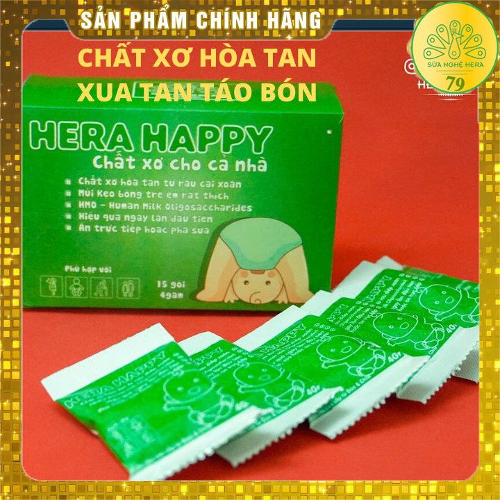 [Hỗ trợ điều trị táo bón tại nhà] Combo 2 hộp Chất xơ hòa tan Hera Happy [CHÍNH HÃNG-FREESHIP] | BigBuy360 - bigbuy360.vn