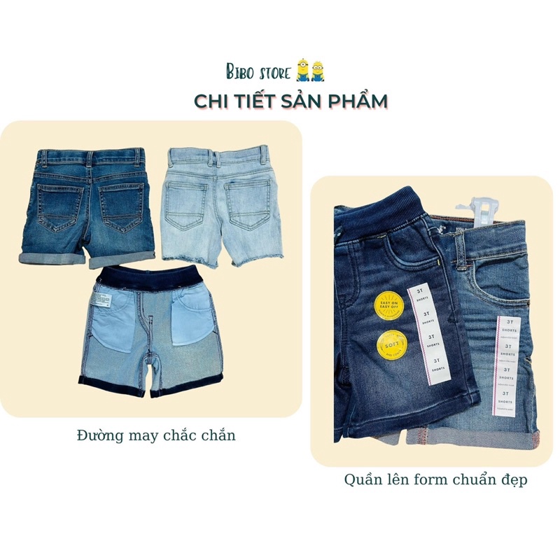 Quần Short Jeans Bé Trai Cat&Jack Xuất Dư Xịn 8-21kg Bibo Store