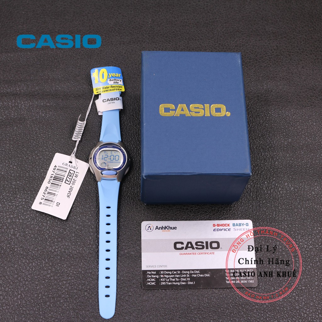 Đồng Hồ Nữ Casio LW-200-2BVDF Dây Nhựa