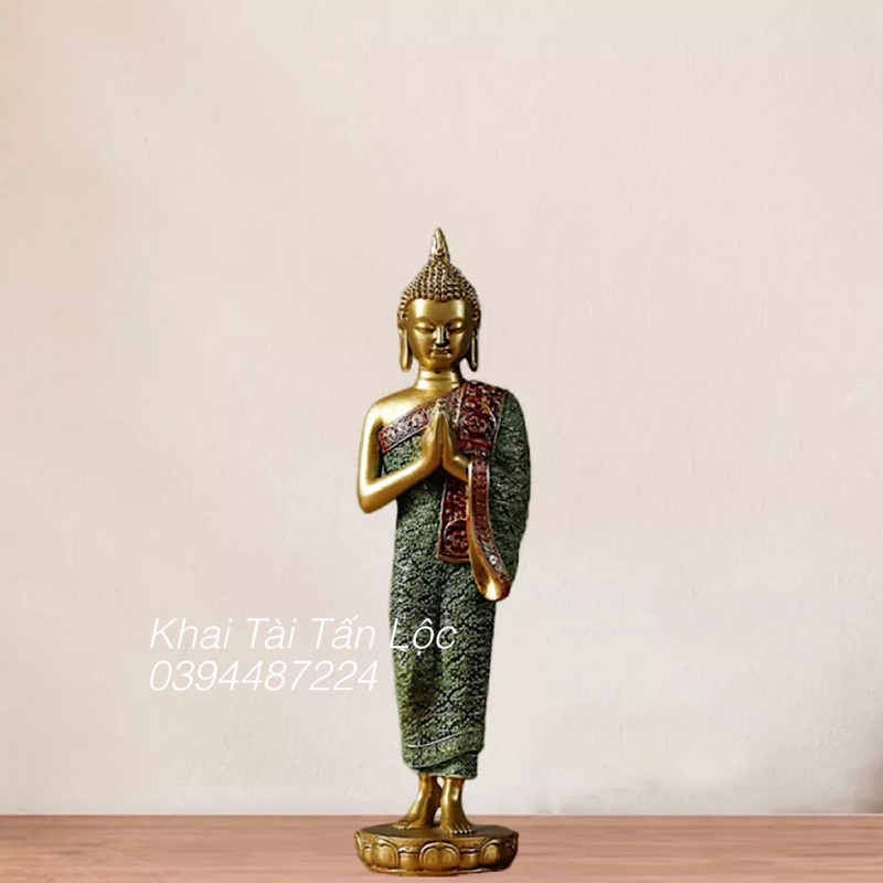 Tượng Phật Bổn Sư Thích Ca chắp tay đứng cao 20cm