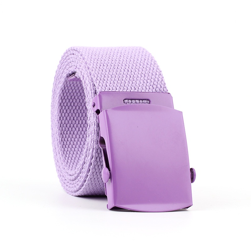 Thắt Lưng Vải Canvas Bện Khóa Chất Lượng Cao Thời Trang Unisex
