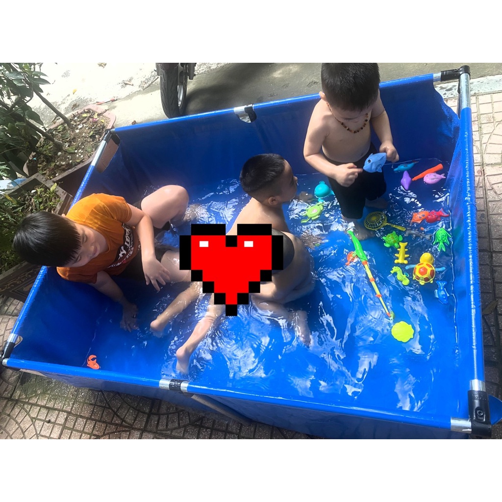 BỂ BƠI LẮP GHÉP KHUNG KIM LOẠI 1 TẦNG ***GIA CÔNG SIZE THEO YÊU CẦU***