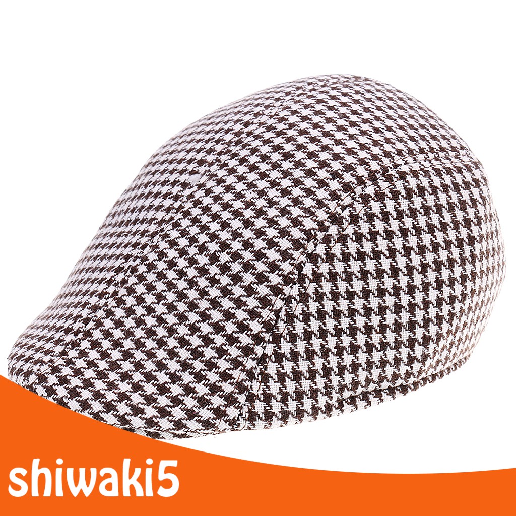 Mũ Beret Họa Tiết Houndstooth Cho Bé Trai Và Bé Gái