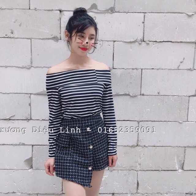 ❤️ Set Áo Trễ Vai Chân Váy