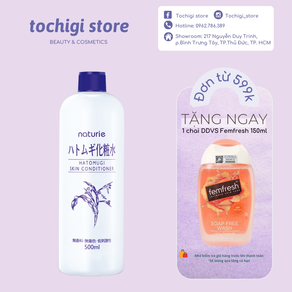 Nước hoa hồng Naturie Skin Conditioner Lotion Nhật Bản (No.1 Cosme)
