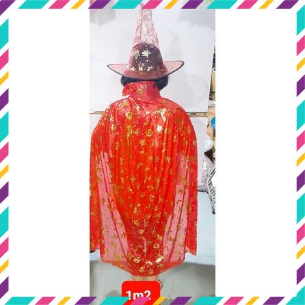 Áo choàng phù thủy Halloween 80 và 120cm dùng để hoá trang lễ hội