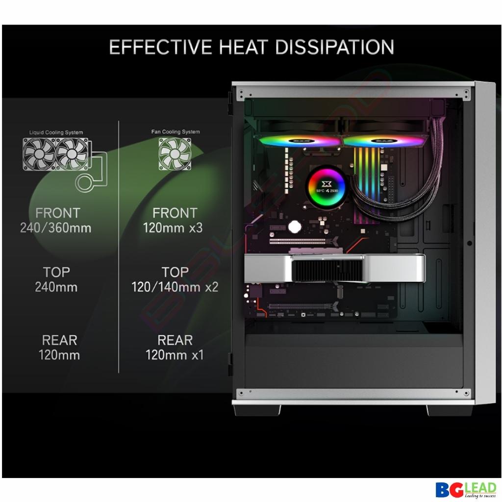 Vỏ case máy tính | Thùng máy tính XIGMATEK LUX G SHADOW 3FX - PREMIUM GAMING ATX, KÈM 03 FAN XIGMATEK X22ARGB