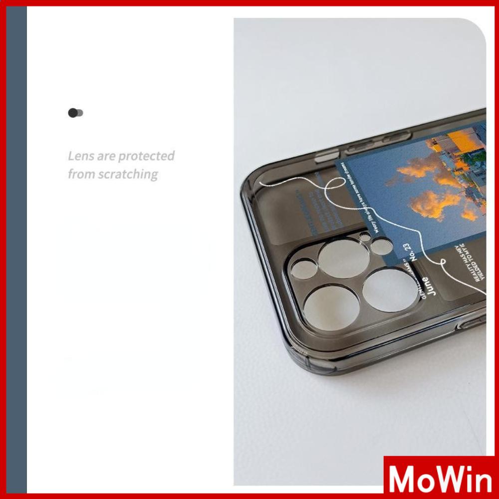 Ốp Điện Thoại Silicon Mềm Trong Suốt Viền Vuông Bảo Vệ Camera Chống Sốc Cho iPhone 13 Pro Max 12 Pro Max 11 7Plus