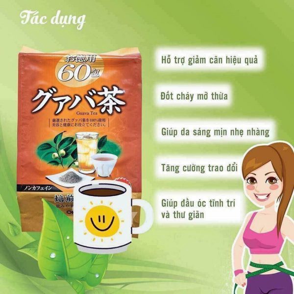 Trà ổi hỗ trợ giảm cân Orihiro 60 gói