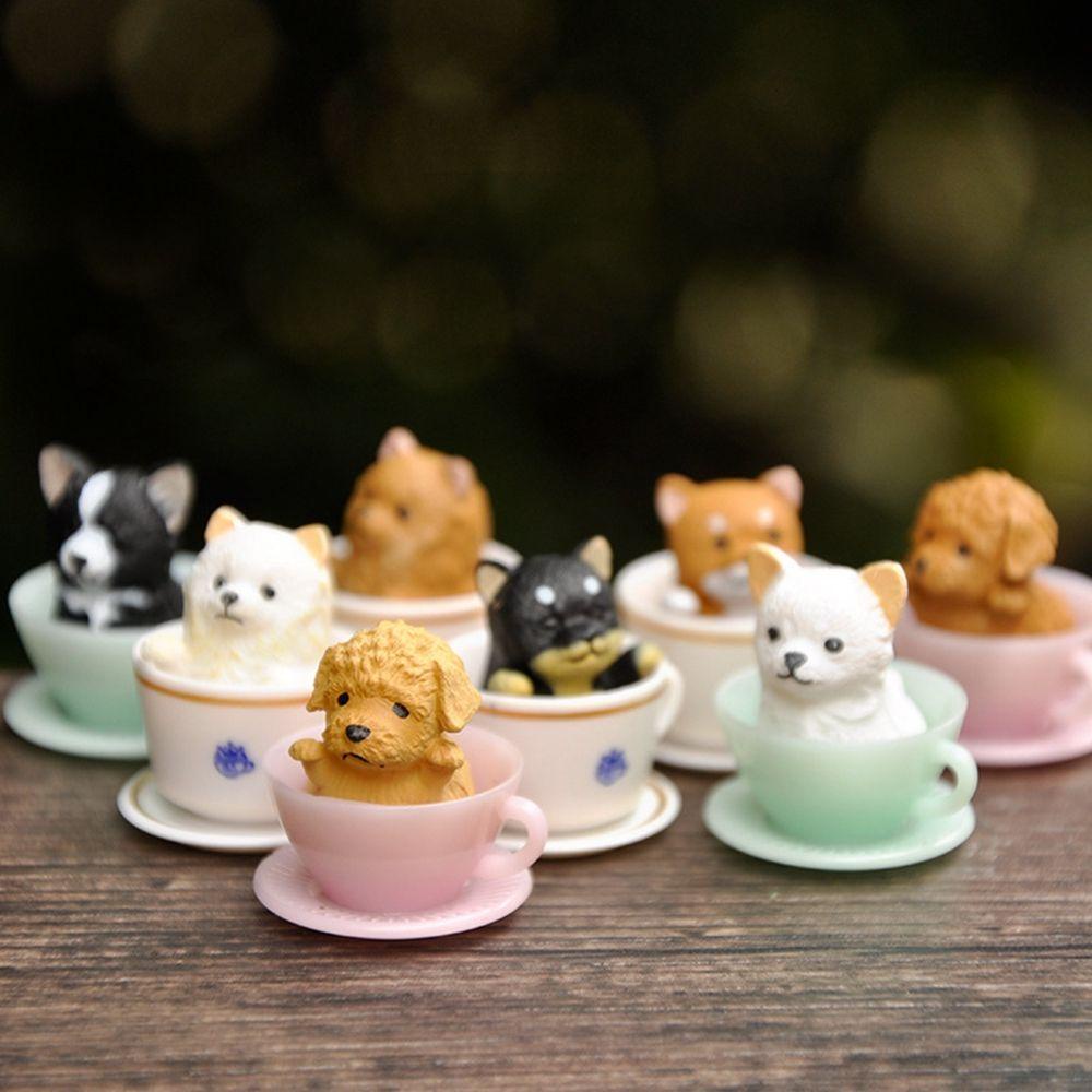 Set 8 Mô Hình Chó / Mèo Bằng Nhựa Resin Trang Trí Bánh Kem Sinh Nhật / Tiểu Cảnh DIY