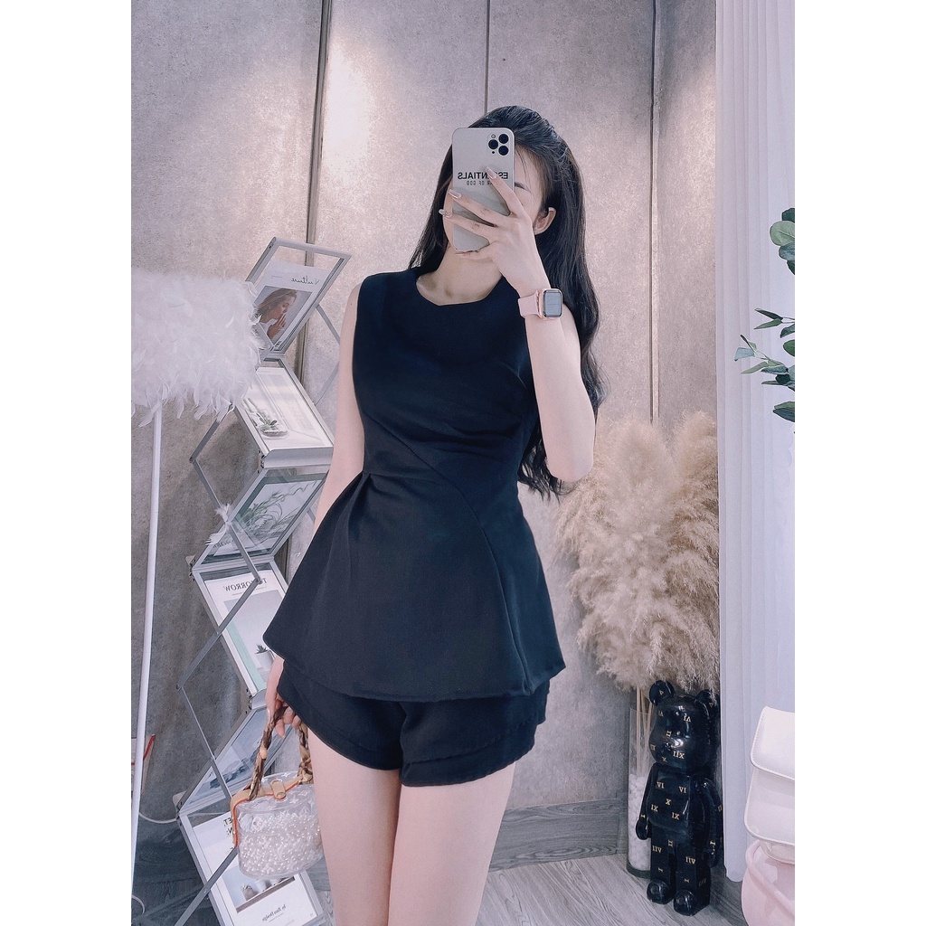 SET BỘ NỮ PEPLUM XẾP LY EO LÊN DÁNG CỰC CHUẨN ĐI TIỆC ĐI CHƠI SANG CHẢNH VỚI MÀU ĐEN, HỒNG VÀ XANH