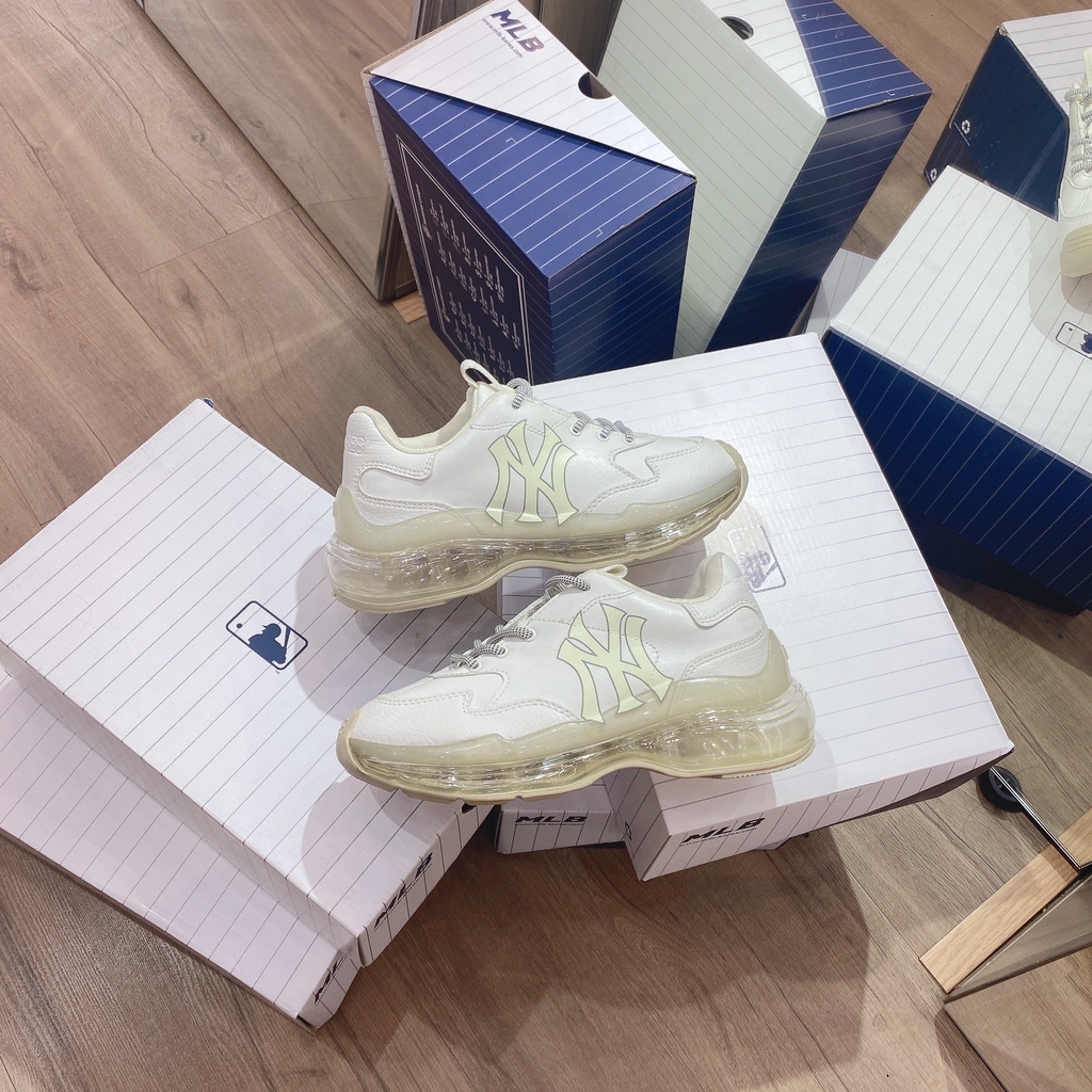 [CHÍNH HÃNG] Giày thể thao Sneaker M.L.B Chunky Air New York Yankee màu BEIGE WHITE