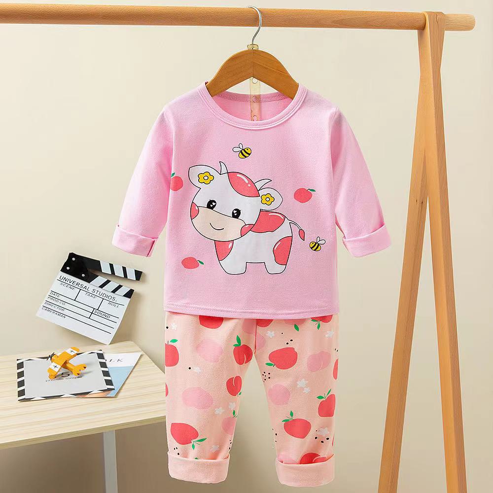 Bộ đồ dài xuất hàn hình thú ngộ nghĩnh 100% thun cotton mềm mịn 8-35kg