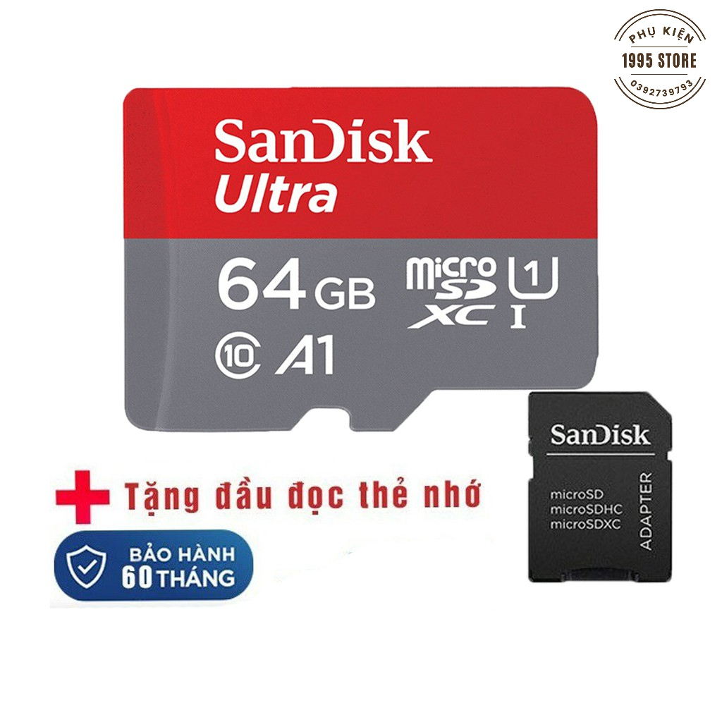 Thẻ nhớ sandisk 64GB /32Gb/16GB/8GB dùng điện thoại, máy ảnh - Thẻ nhớ tốc độ cao Class 10 Ultra  667x 100MB/s