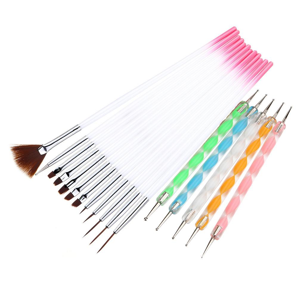 Set 17/ 20 cọ vẽ trang trí móng tay nghệ thuật MONJA chuyên dụng