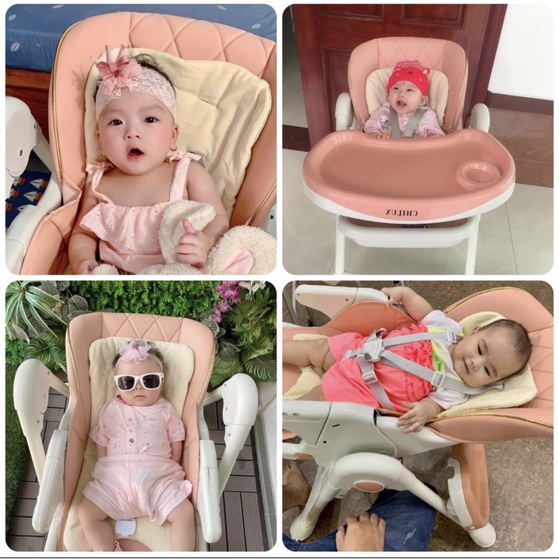Ghế ăn dặm đa năng cao cấp Chilux Grow V SUSANNY gấp gọn Nâng hạ độ cao dễ dàng