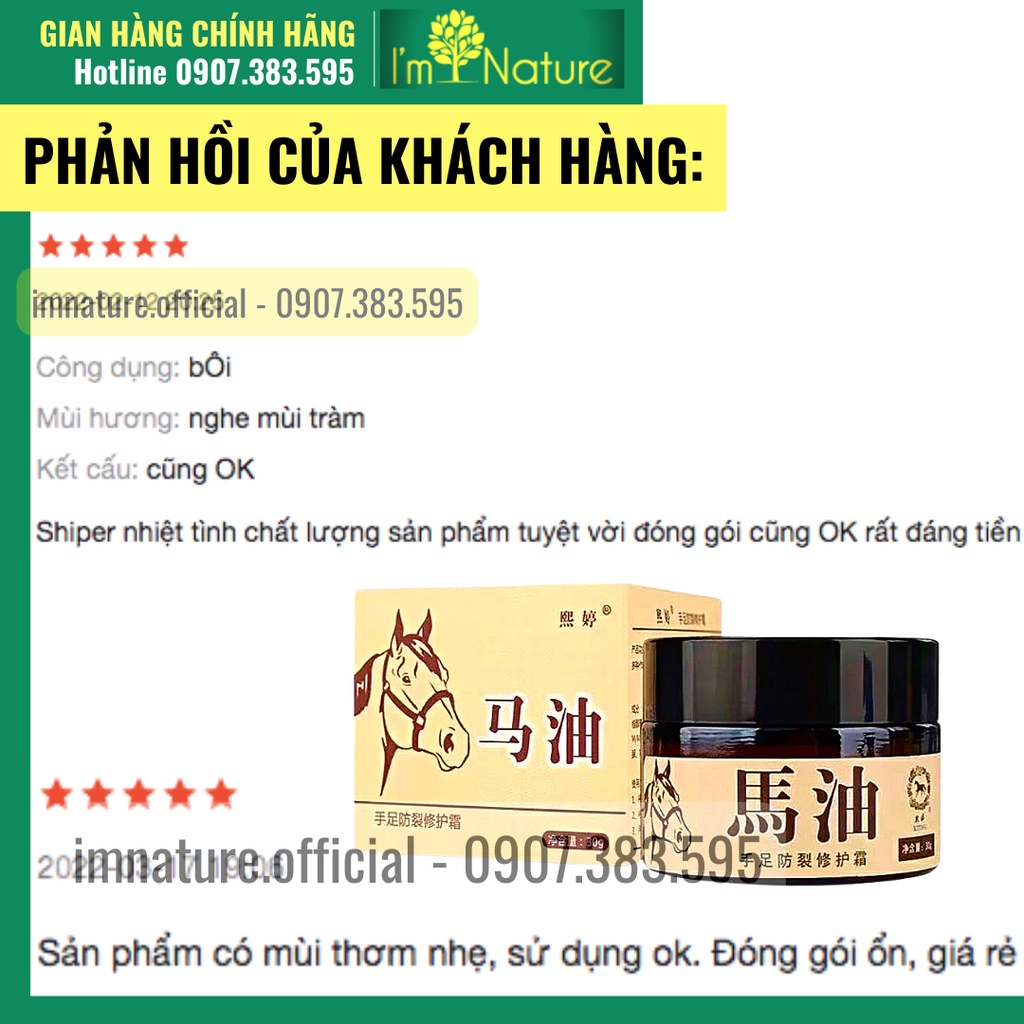 Kem Dầu Ngựa Dưỡng Ẩm Da Tay Da Chân Chống Khô Nẻ 30gr