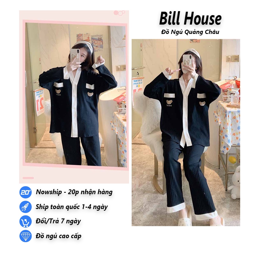 Đồ Bộ Nữ Pijama Tay Dài Quần Dài Cực Xinh TD07 | BigBuy360 - bigbuy360.vn