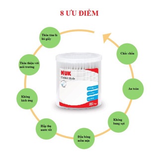 Tăm bông cotton 200 cây