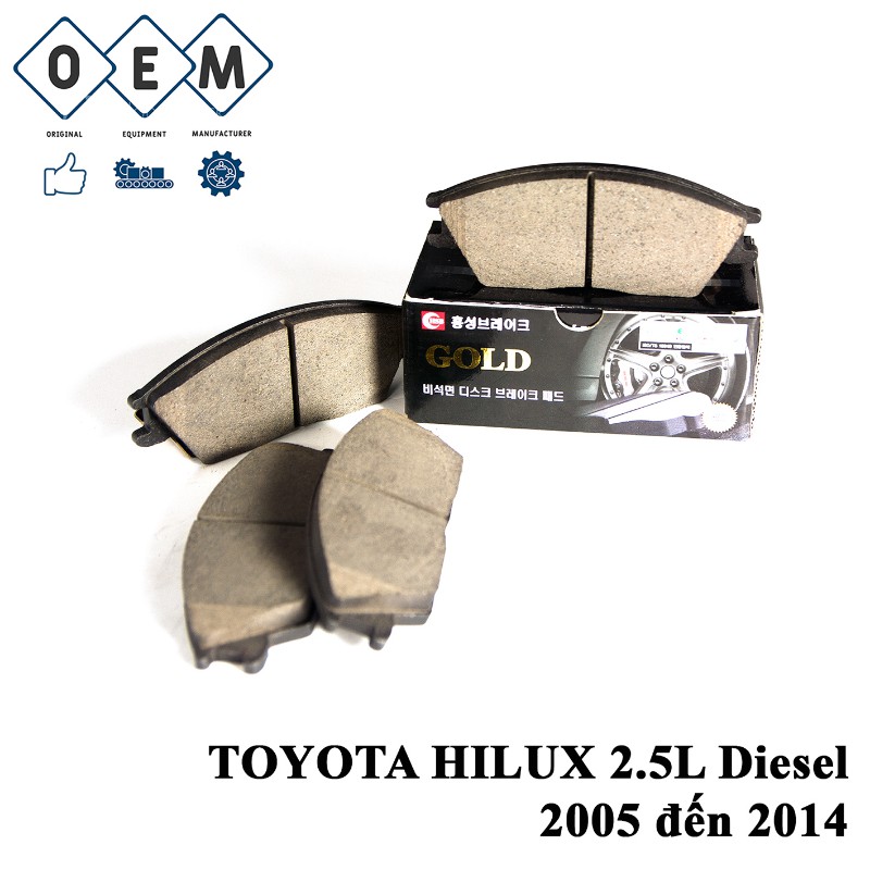 Má phanh trước xe TOYOTA HILUX 2.5L Diesel 2005 đến 2014