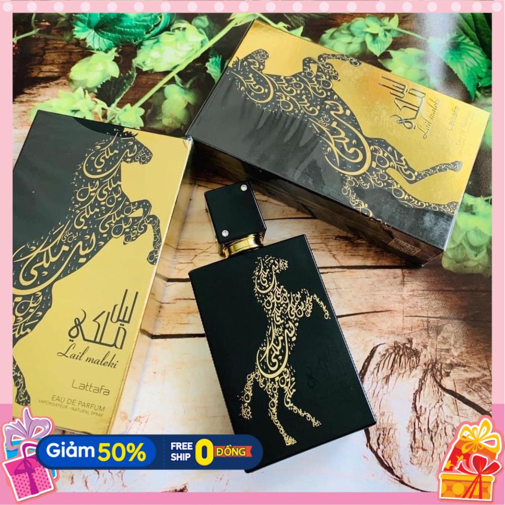 [CHÍNH HÃNG] NƯỚC HOA NAM NỘI ĐỊA DUBAI – LATTAFA LAIL MALEKI 100ML – NGỰA – CHÍNH HÃNG