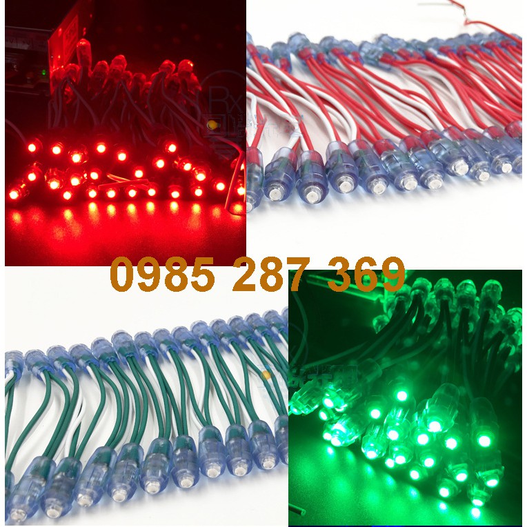 Mua 💥Giá Sỉ💥Led đúc F5 đế 9mm điện áp 5V (12V) các màu chống nước ngoài ...