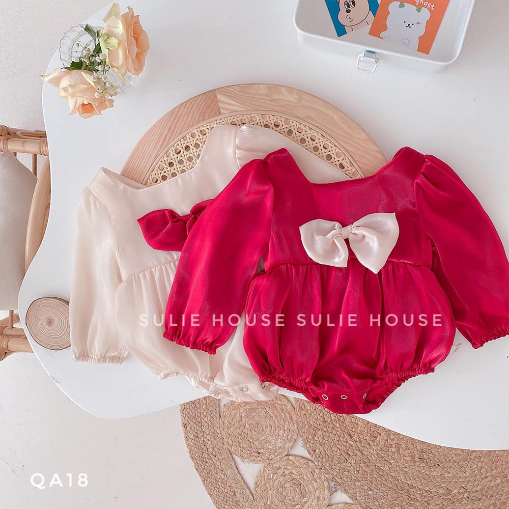 Bộ body váy nơ cao cấp - QA18