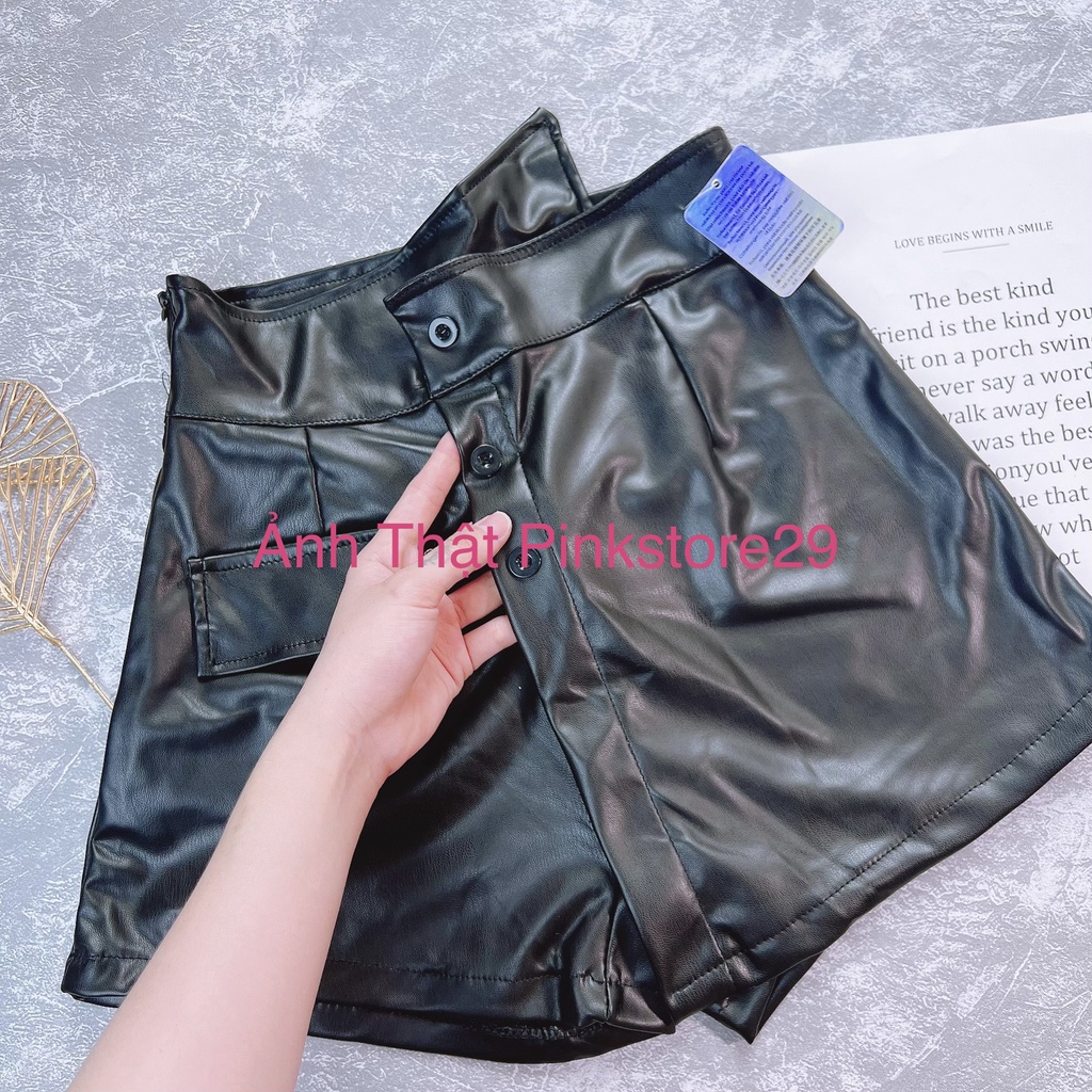 Chân Váy Da Cạp Cao Vạt Chéo 3 Cúc Lệch Siêu Cá Tính C042 | BigBuy360 - bigbuy360.vn