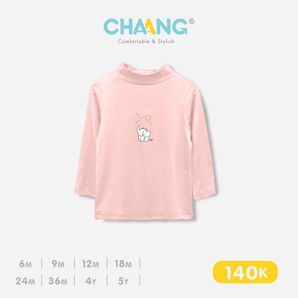 Áo giữ nhiệt cao cổ 3cm thu đông dài tay cho bé trái bé gái