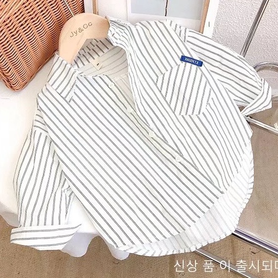 Áo sơ mi BXPB tay dài dáng rộng thoải mái phong cách thời trang độc đáo cho bé trai 3-15 tuổi