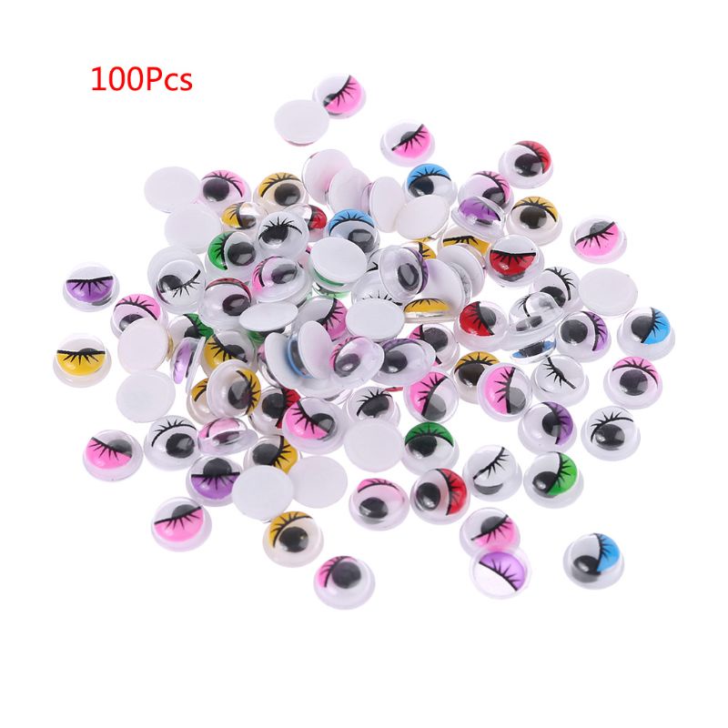 Bộ 100 Miếng Dán Mắt Tự Dính Nhiều Màu Sắc Dùng Trang Trí Gấu Bông