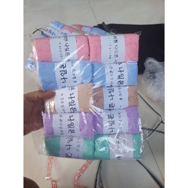 BỘ 10 KHĂN MẶT LÔNG CỪU HÀN QUỐC