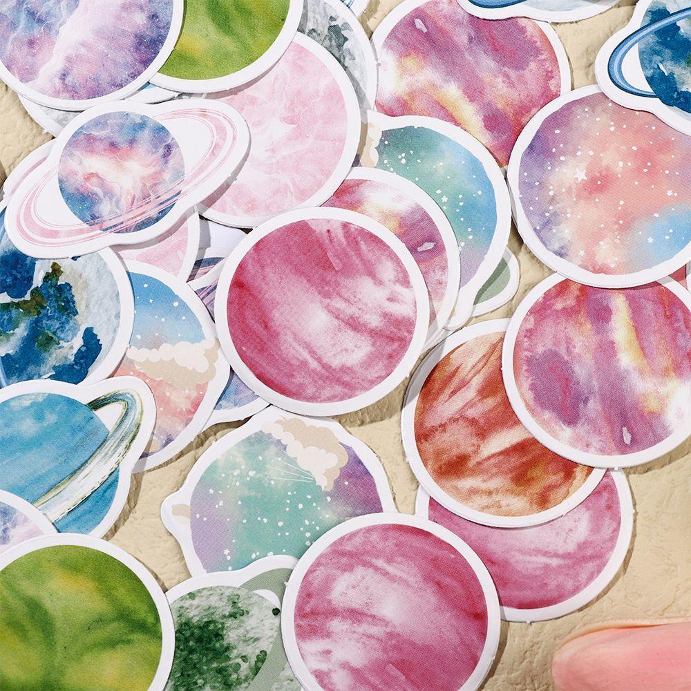 Sticker Dán Trang Trí Sổ Tay Hình Hành Tinh Vũ Trụ LAYOR1 Hoạt Hình Nhật Bản