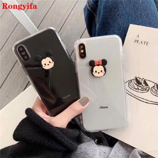 Samsung Galaxy A9 A8 A8+ A7 A6 A6+ Plus 2018 A5 A3 2017 Star A6S Phone Case Mickey Minnie Cartoon Cute Transparent Clear Soft TPU Case Cover
