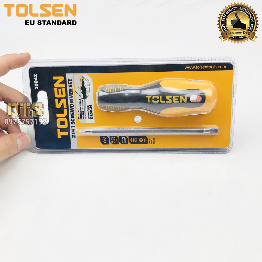 ⚜️FREESHIP⚜️ Tô vít (tua vít)  2 trong 1 hai đầu cán mềm 6x135mm TOLSEN - Tiêu chuẩn xuất khẩu Châu Âu